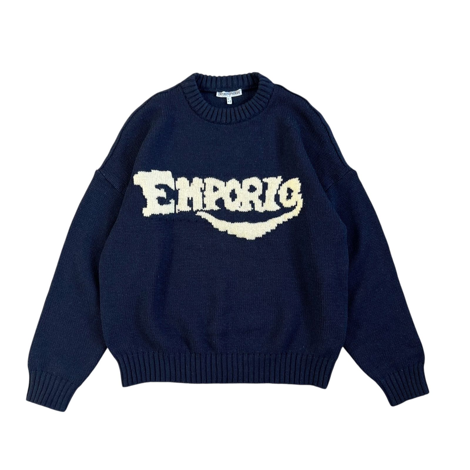 エンポリオアルマーニ　ライトウールブルゾン 46ネイビー美品　 値下げ‼️ EMPORIO ARMANI エンポリオアルマーニ フーデッド ブルゾン メンズ