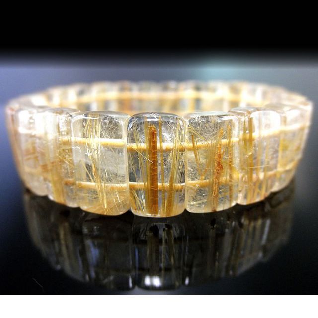 貴重な一点物！AAA級】☆ルチルクォーツ バングル ブレスレット