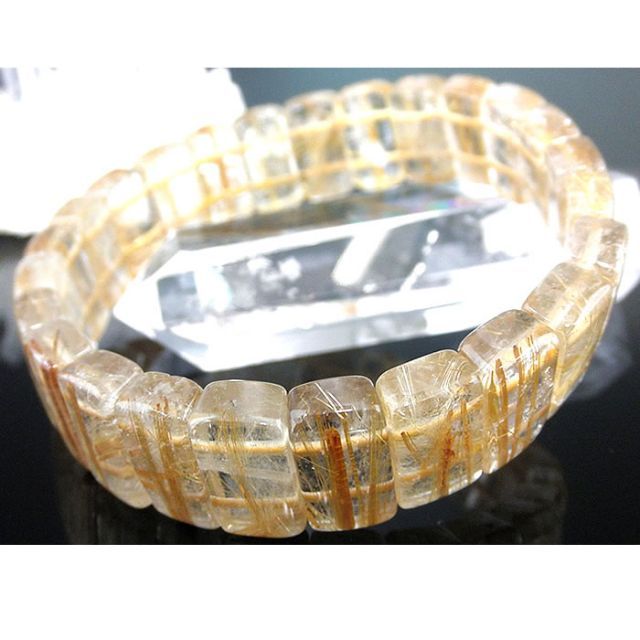 貴重な一点物！AAA級】☆ルチルクォーツ バングル ブレスレット