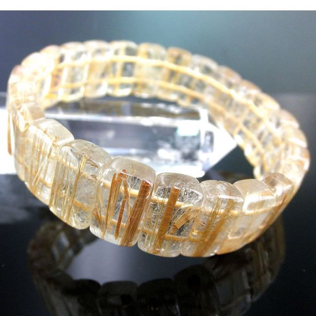 貴重な一点物！AAA級】☆ルチルクォーツ バングル ブレスレット