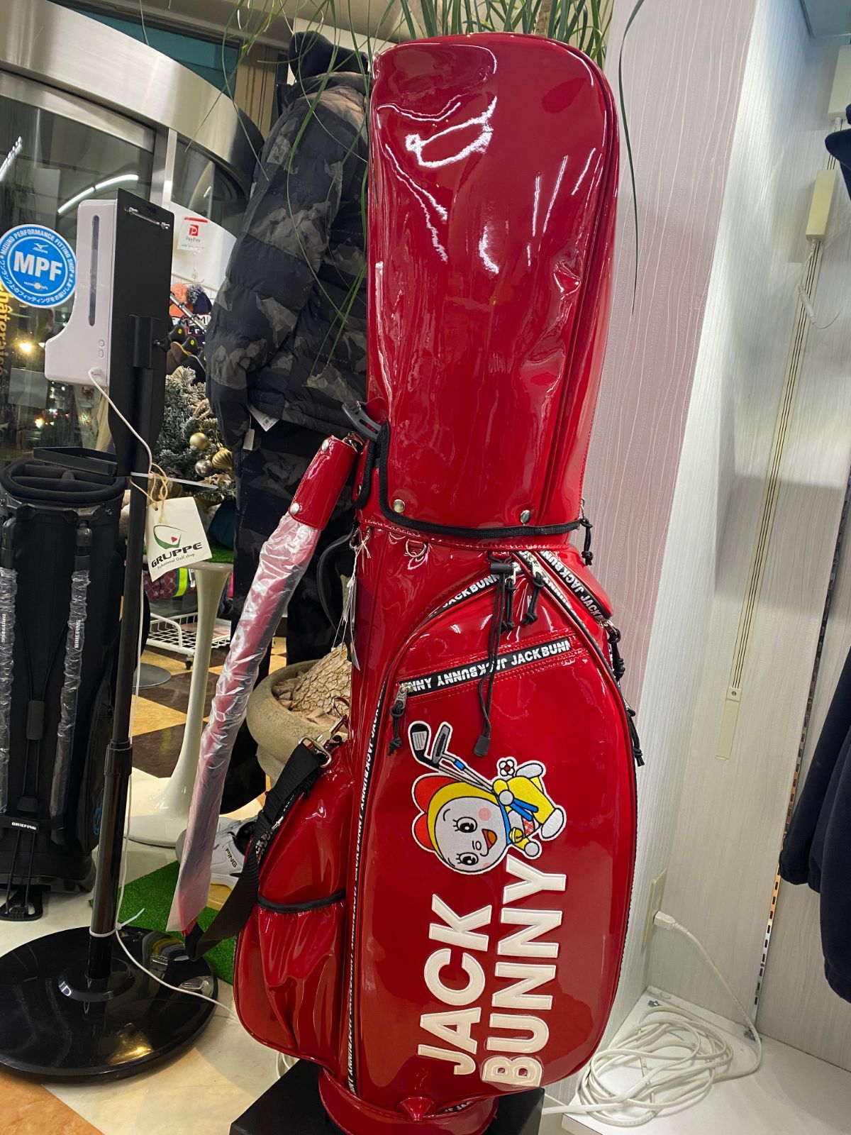 ジャックバニー ドラえもんコラボキャディバッグ 9型 エナメル ゴルフ メンズ レディース