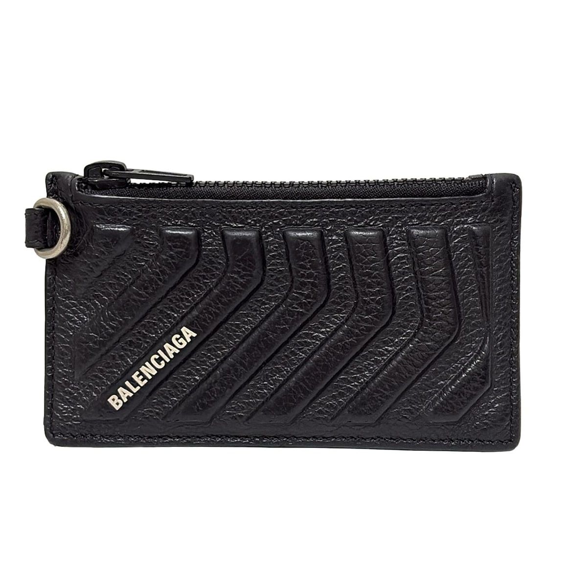 バレンシアガ コインケース - 683425 黒 カードケース付き レザー