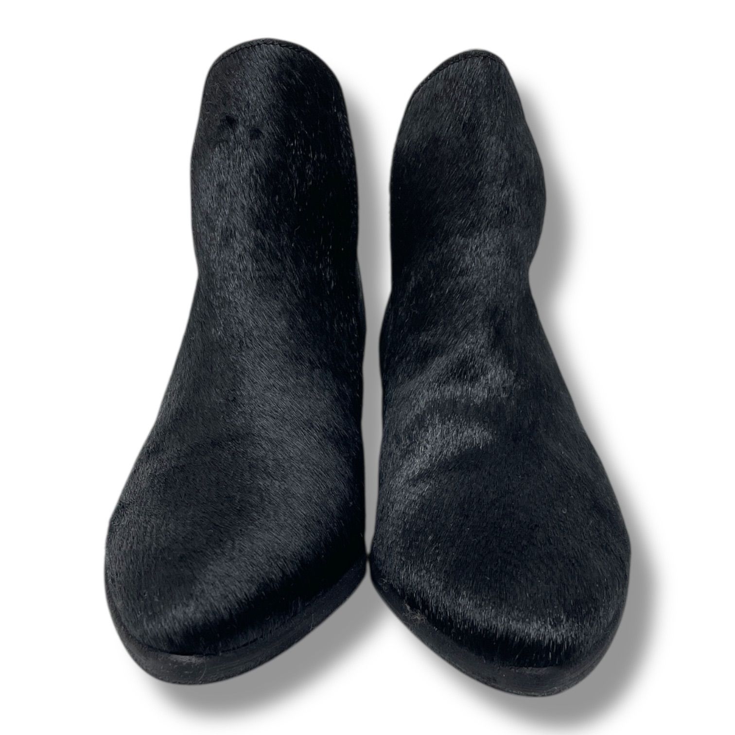 the last conspiracy ザラストコンスピラシー レザー ハラコ ブーティー ブーツ サイドジップ シューズ 靴 黒 ブラック 23.5 cm レディース 秋 冬 ゴーゴー古着 26 No.1419