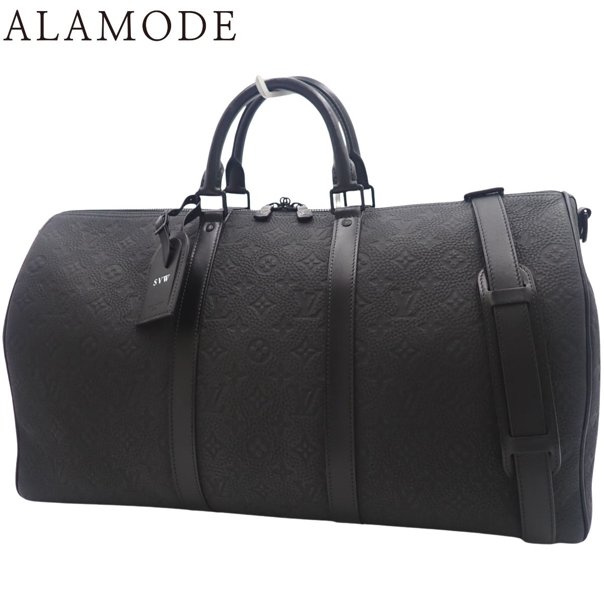 LOUIS VUITTON ルイ ヴィトン モノグラム アンプラント キーポル･バンドリエール50 ボストンバッグ 2 WAY ショルダー 肩掛け トラベル ブラック黒 ブラック金具 M 59025 メンズ アラモード