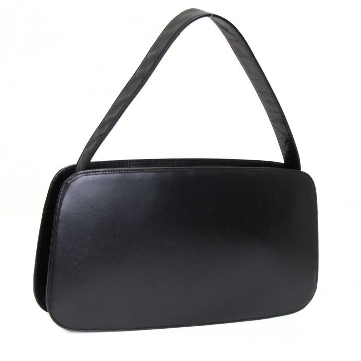 プラダ PRADA ヴィンテージ ワンショルダーバッグ カーフ 黒 B 06366 96年 72945