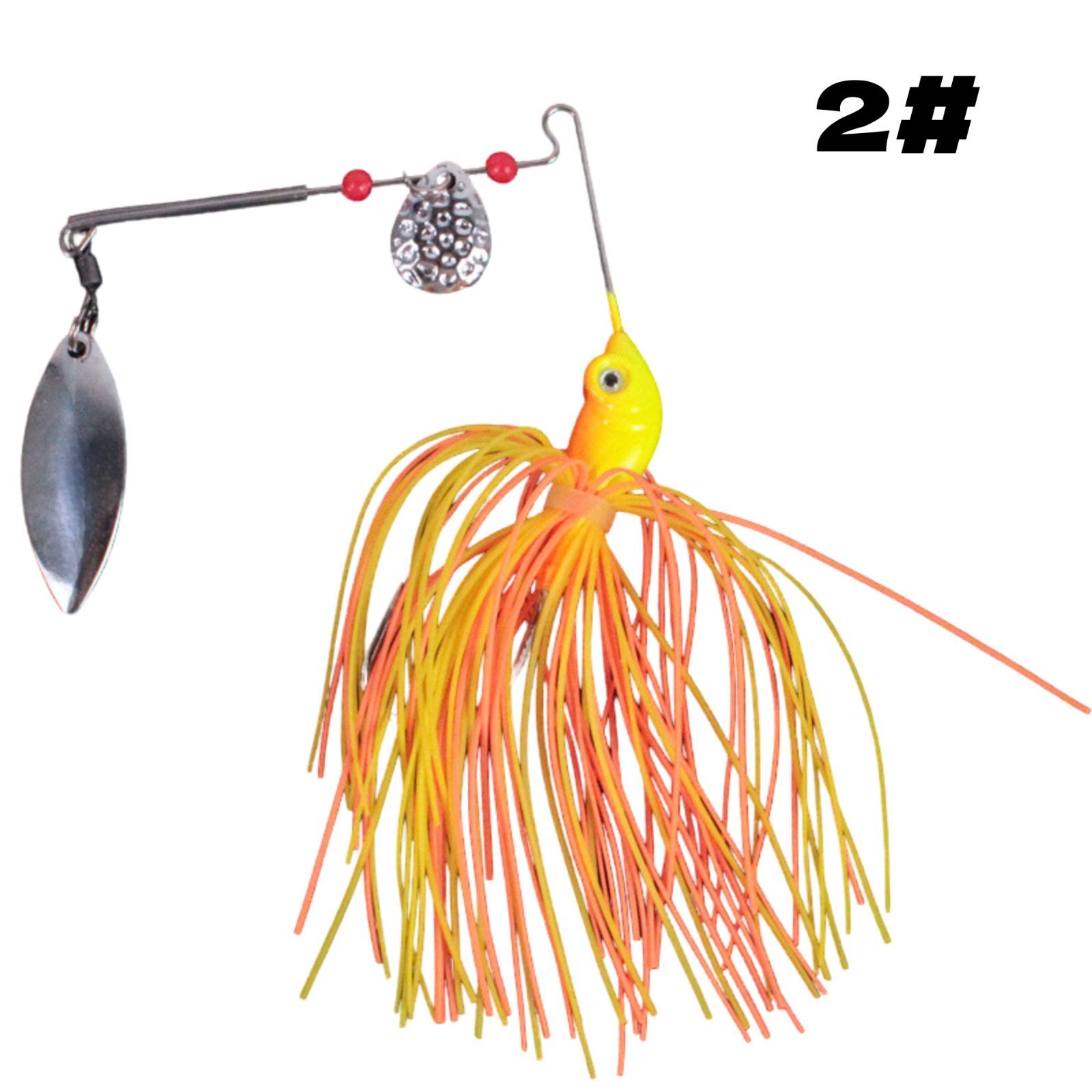 スピナーベイト バス釣り ルアー 5色 14g ブレード ブレード付き タフ