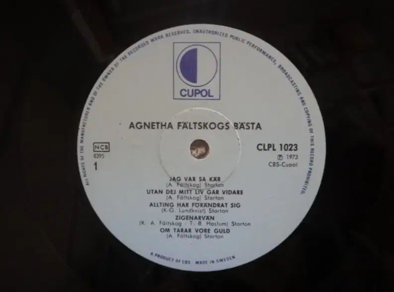  Sweden LP Agnetha Faltskog ー 早い ABBA その他 楽器 機材