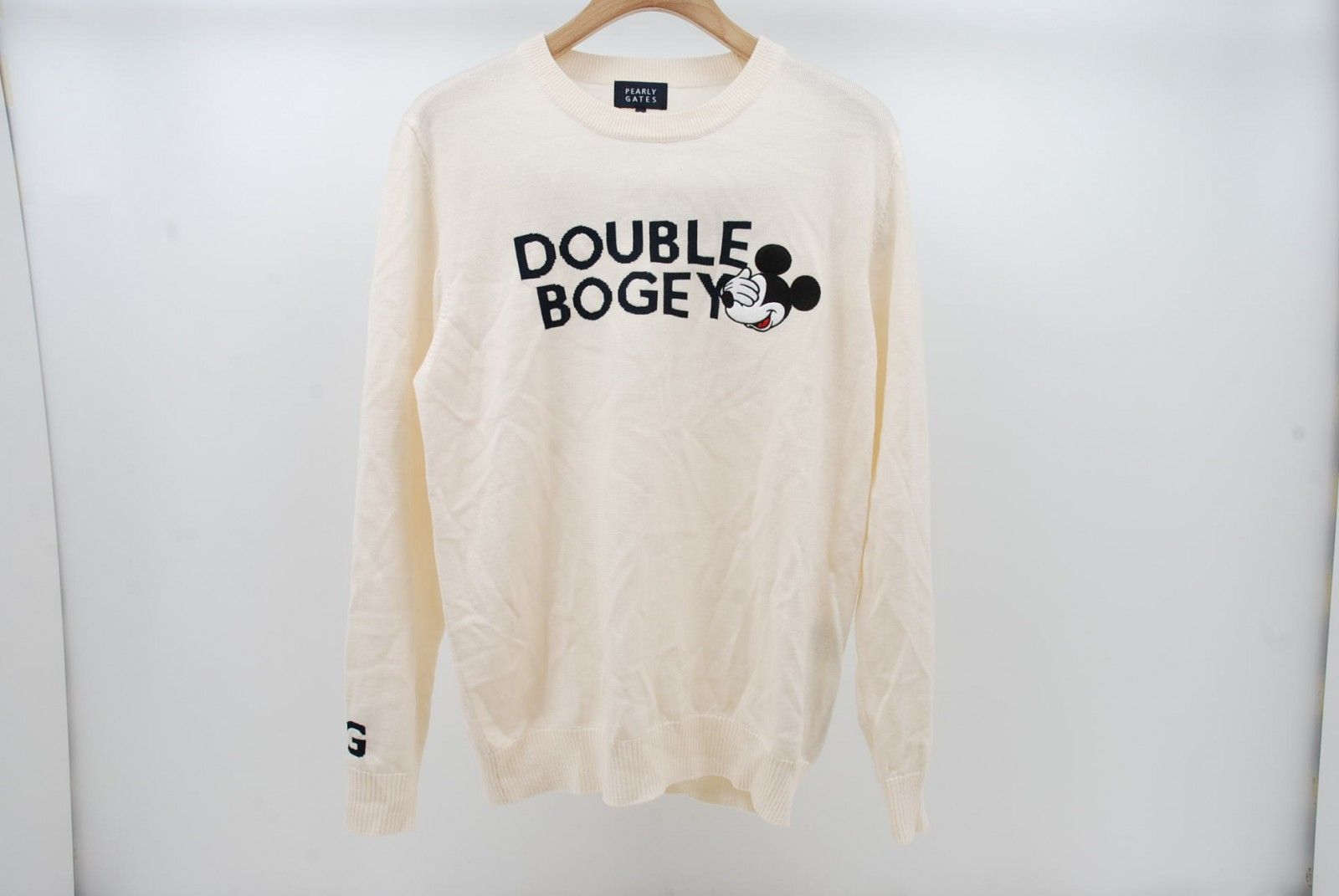 中古 メンズ パーリーゲイツ PEARLY GATES セーター 5(L) オフホワイト ディズニー 長袖 ニット