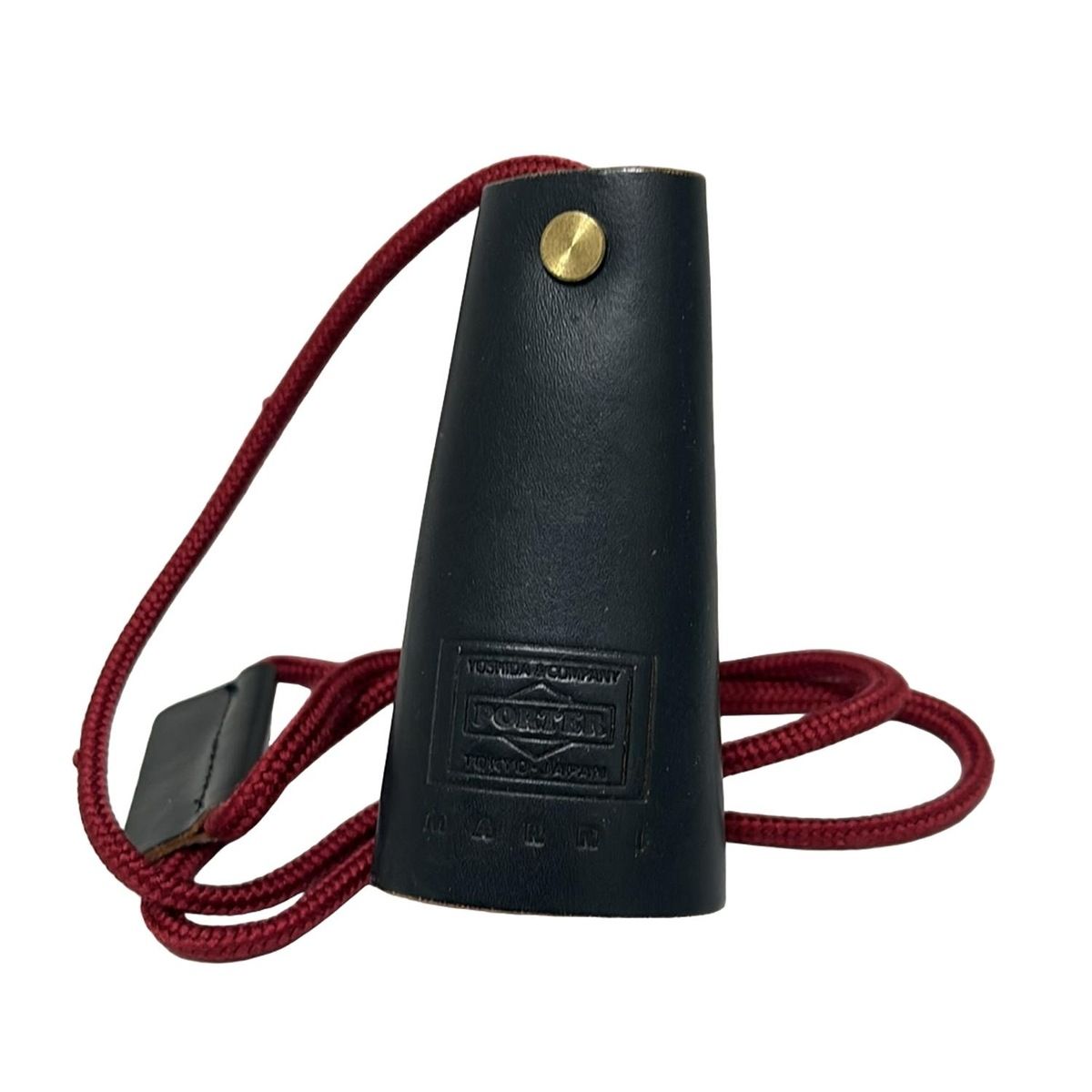 MARNI マルニ キーケース - 黒×ボルドー 2連フック PORTERコラボ レザー