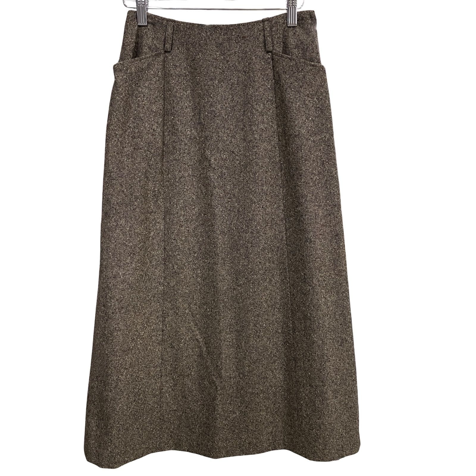 OG 32 MARGARET HOWELL マーガレットハウエル スカート ロングスカート ツィード ブラウン系 おしゃれ レディース Mサイズ相当 その他 ロングスカート スカート