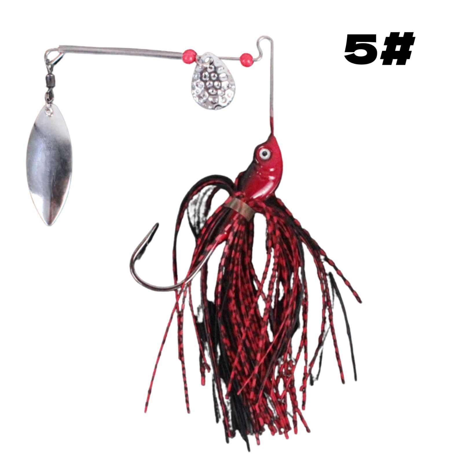 スピナーベイト バス釣り ルアー 5色 17g ブレード ブレード付き タフ