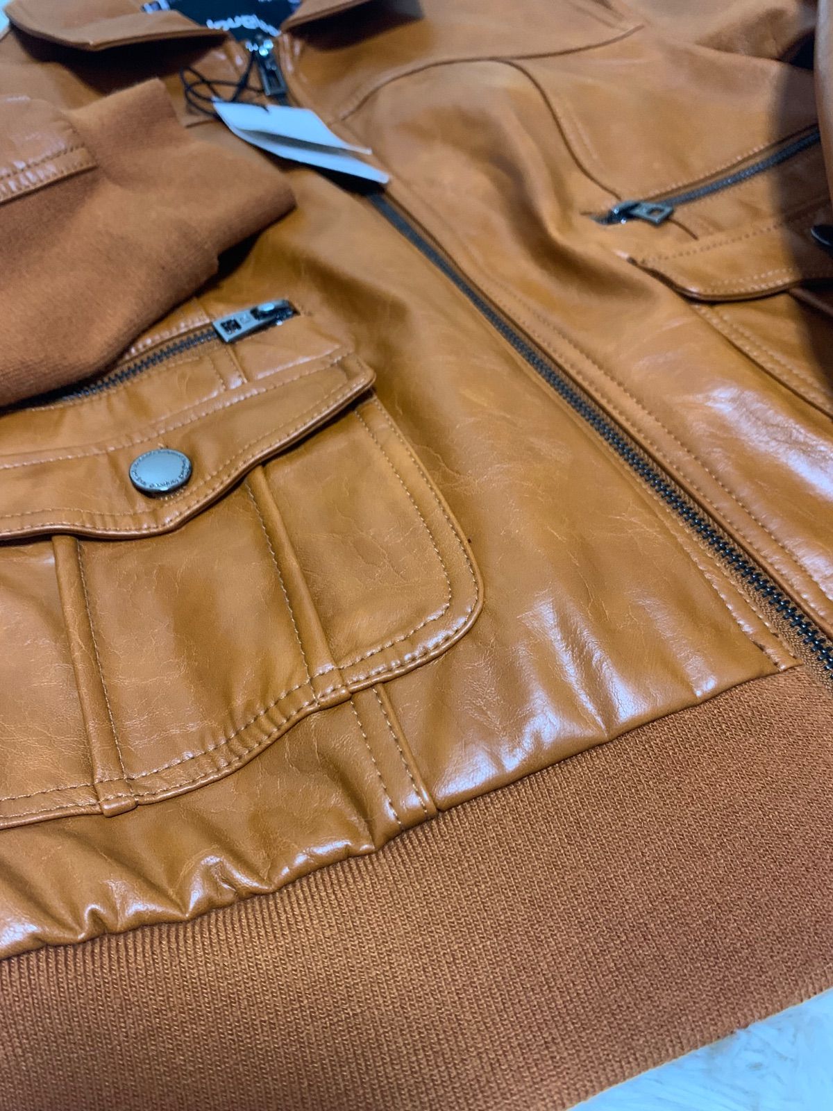 レザー キャメル