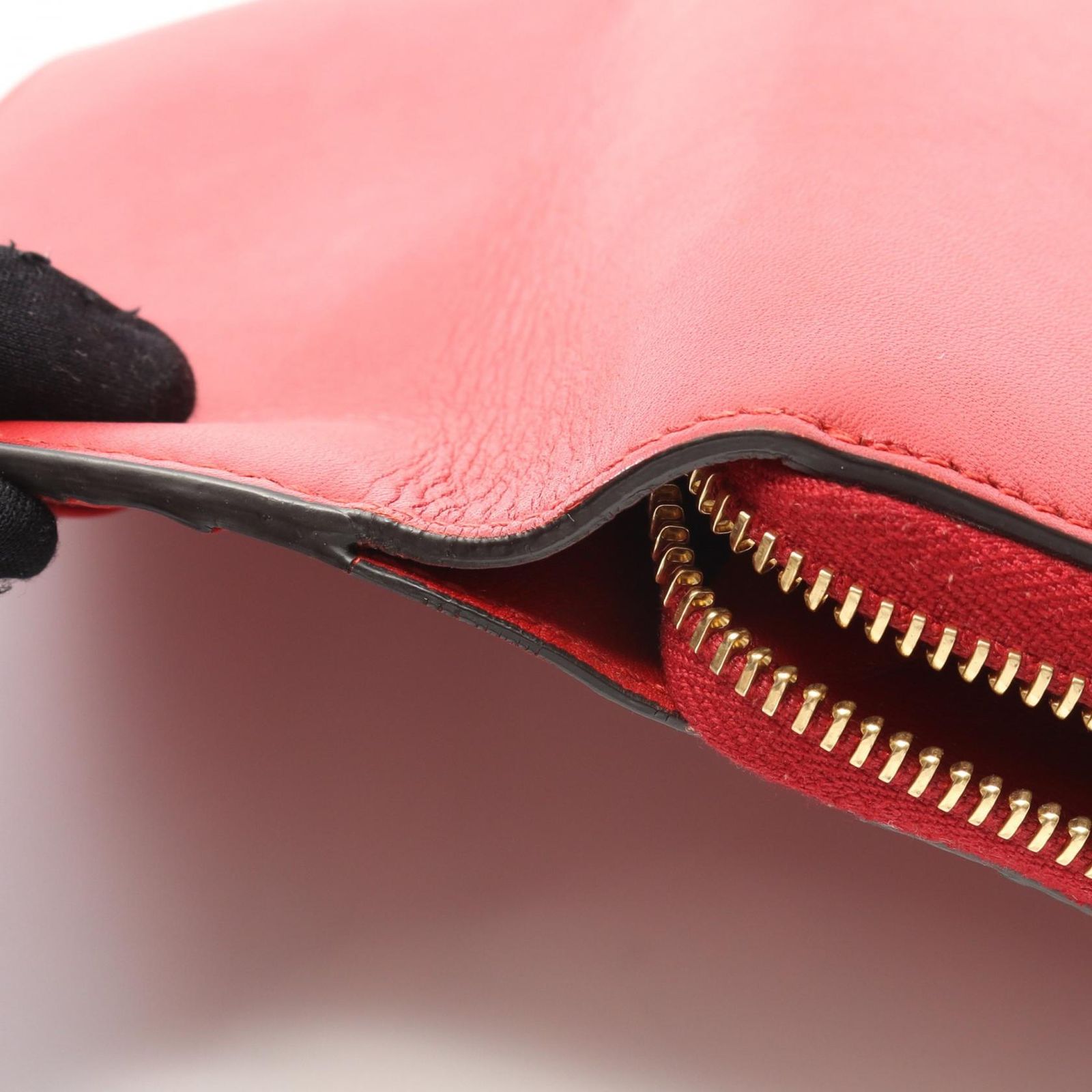 グッチ GUCCI ラウンド長財布 バンブー 453160 レッド レザー バンブ