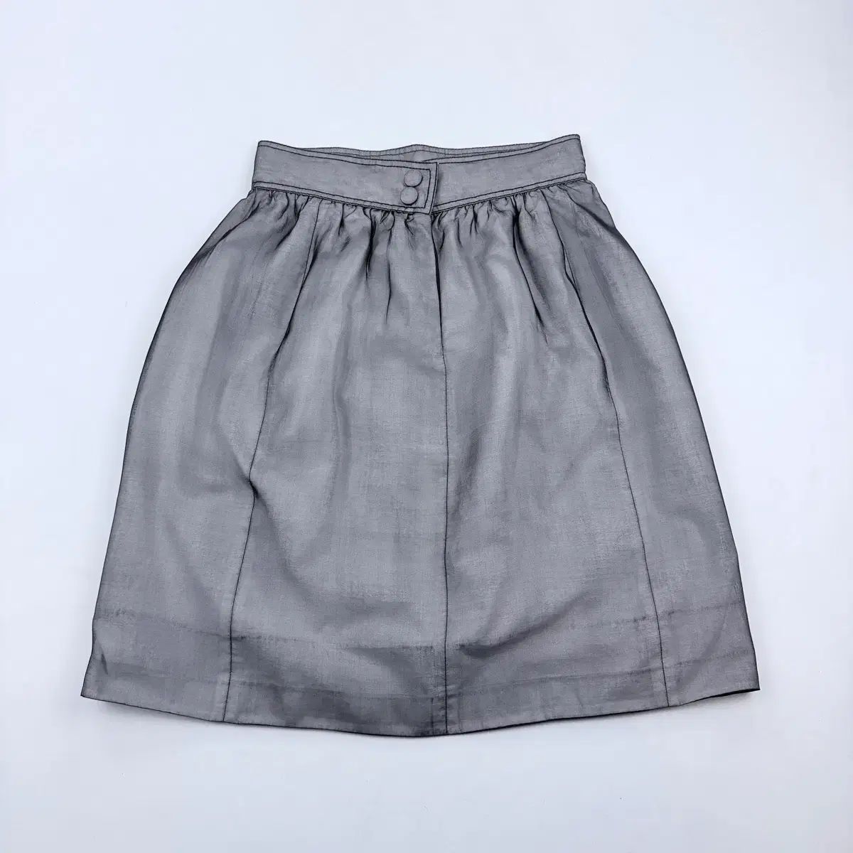 CHANEL 07 P Black Silk sheer skirt