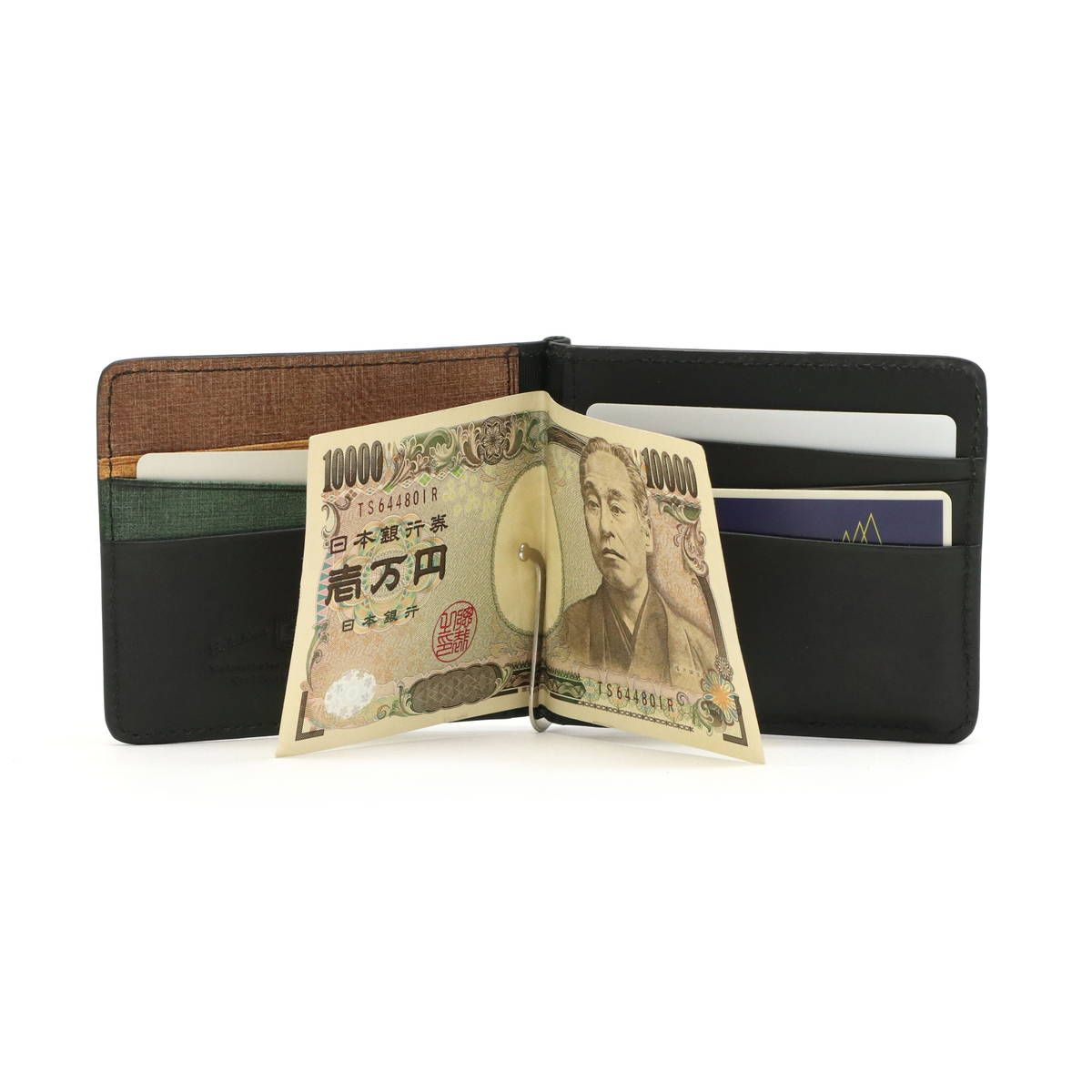 ソラチナ 財布 SOLATINA マネークリップ 二つ折り財布 小銭入れあり 本