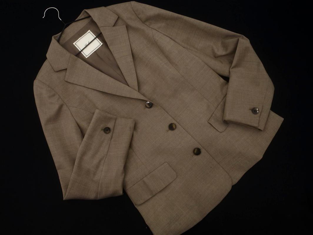 Leilian レリアン ウール混 セットアップ ジャケット パンツ スーツ size 9 グレー レディース