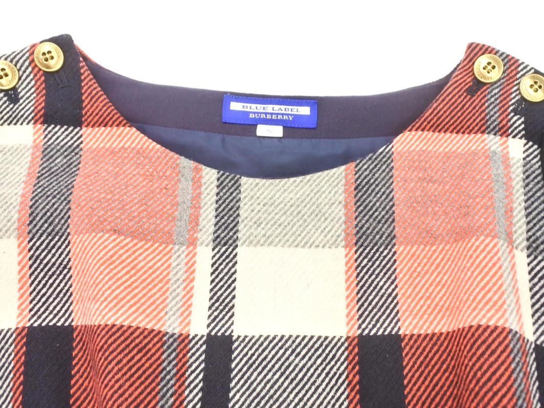 BURBERRY バーバリー ブルーレーベル ウール混 チェック 切替