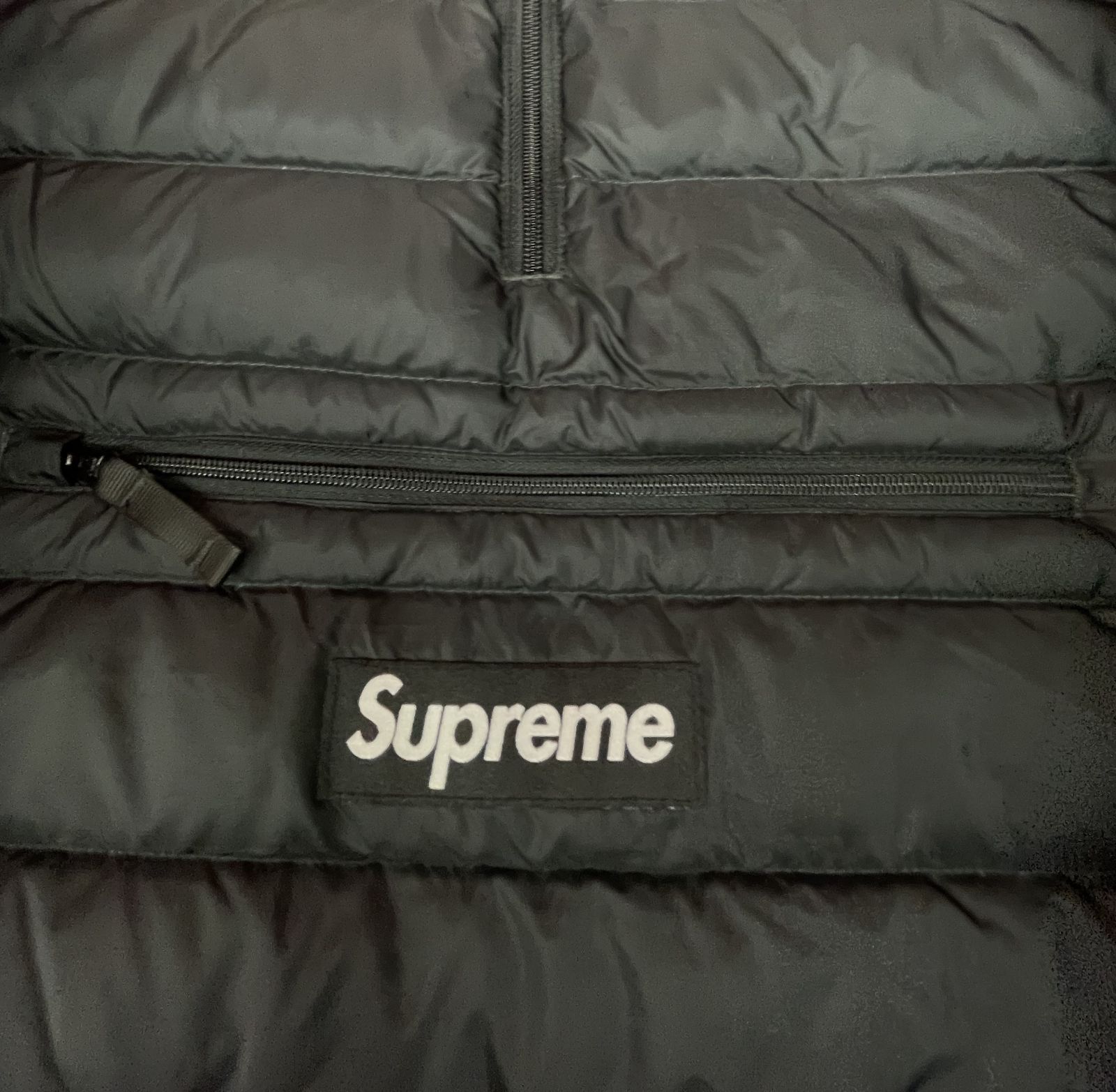 Supreme Micro Down Half Zip Hooded Pullover Black／Medium PERTEX 