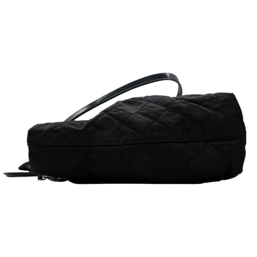 ChristianDior／ブラックキルティングハンドバッグ クリスチャンディオール Christian Dior レディディオール カナージュ