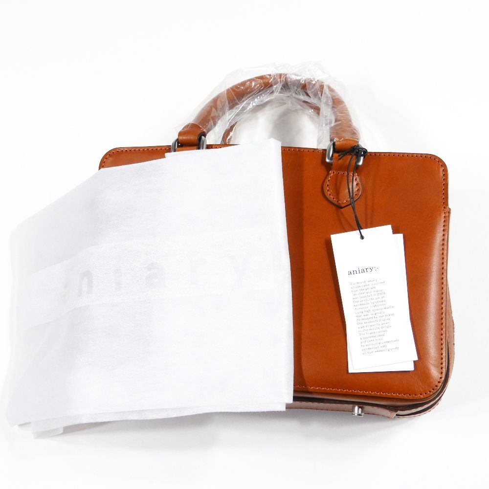 未使用 aniary アニアリ 38-08000 ミニブリーフバッグ キャメル #3017