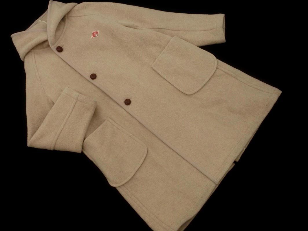 DANTON ダントン ウールモッサ フーデッド コート size36/ライト