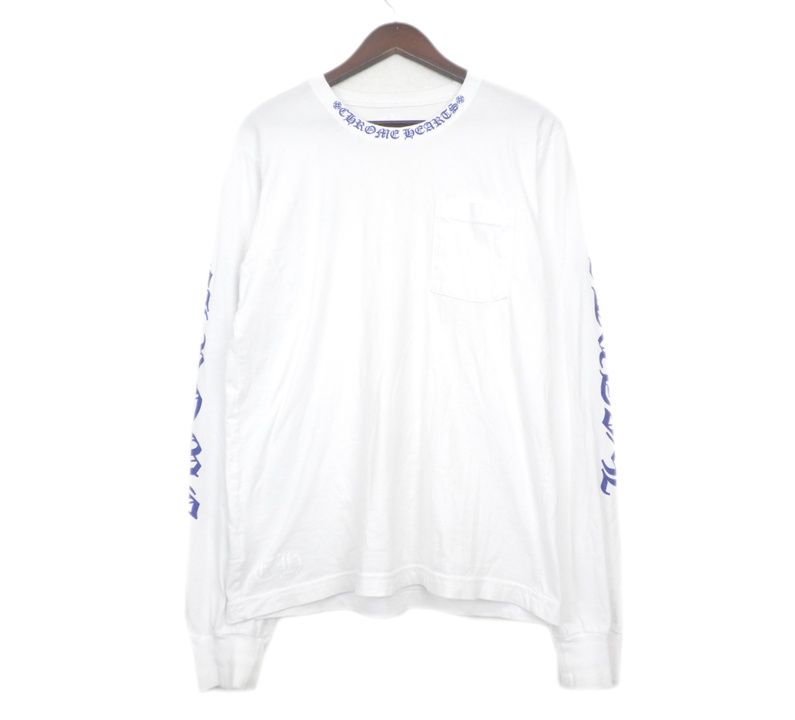 クロムハーツ CHROME HEARTS Neck Logo LS TEE ネックロゴ 袖英字 長袖 ロング スリーブ カットソー w 25476