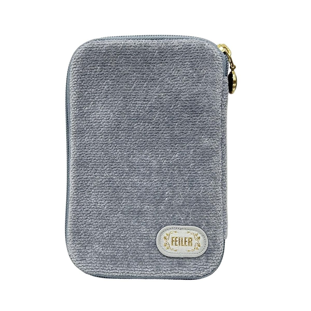 FEILER(フェイラー) 小物入れ美品 - ライトグレー×ボルドー×マルチ