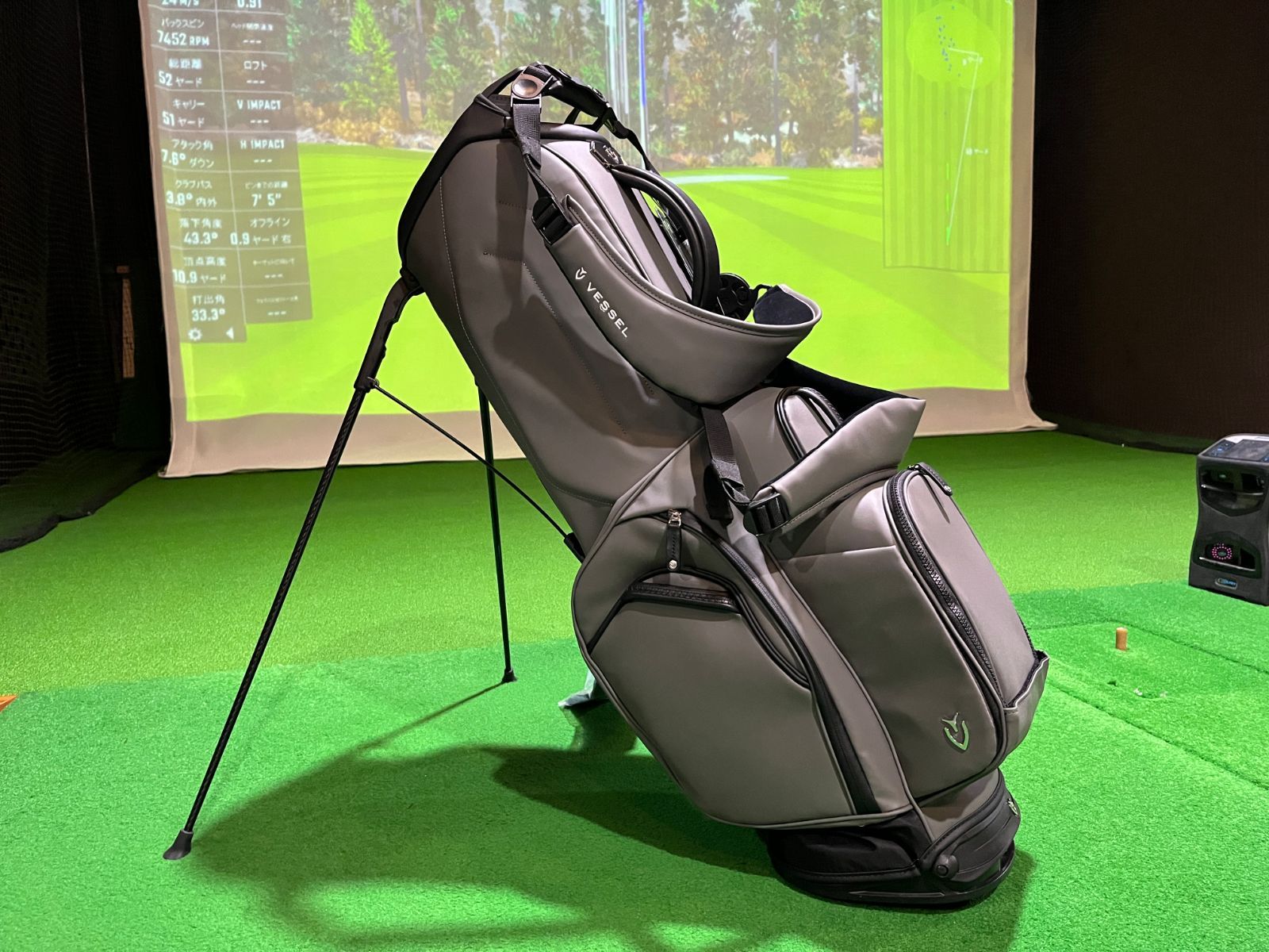 ウィンター VESSEL Player 5.0 GRAY ダブル キャディバッグ