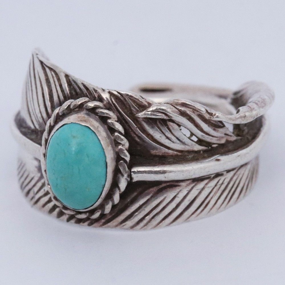 6号 ARIZONA FREEDOM R-23a ターコイズフェザーリング シルバー - メルカリ