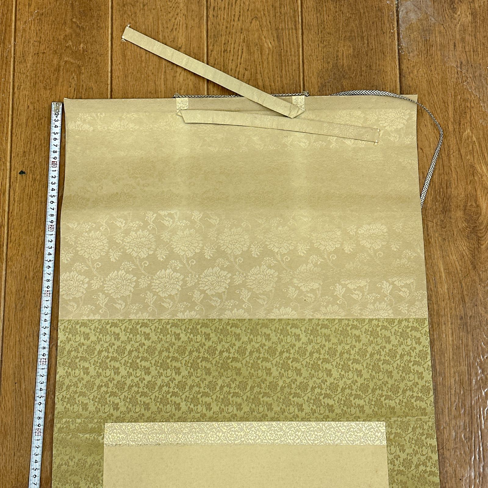 掛軸 水墨山水画 作者不明 落款あり 春光 山水図 日本画 風景画 墨絵