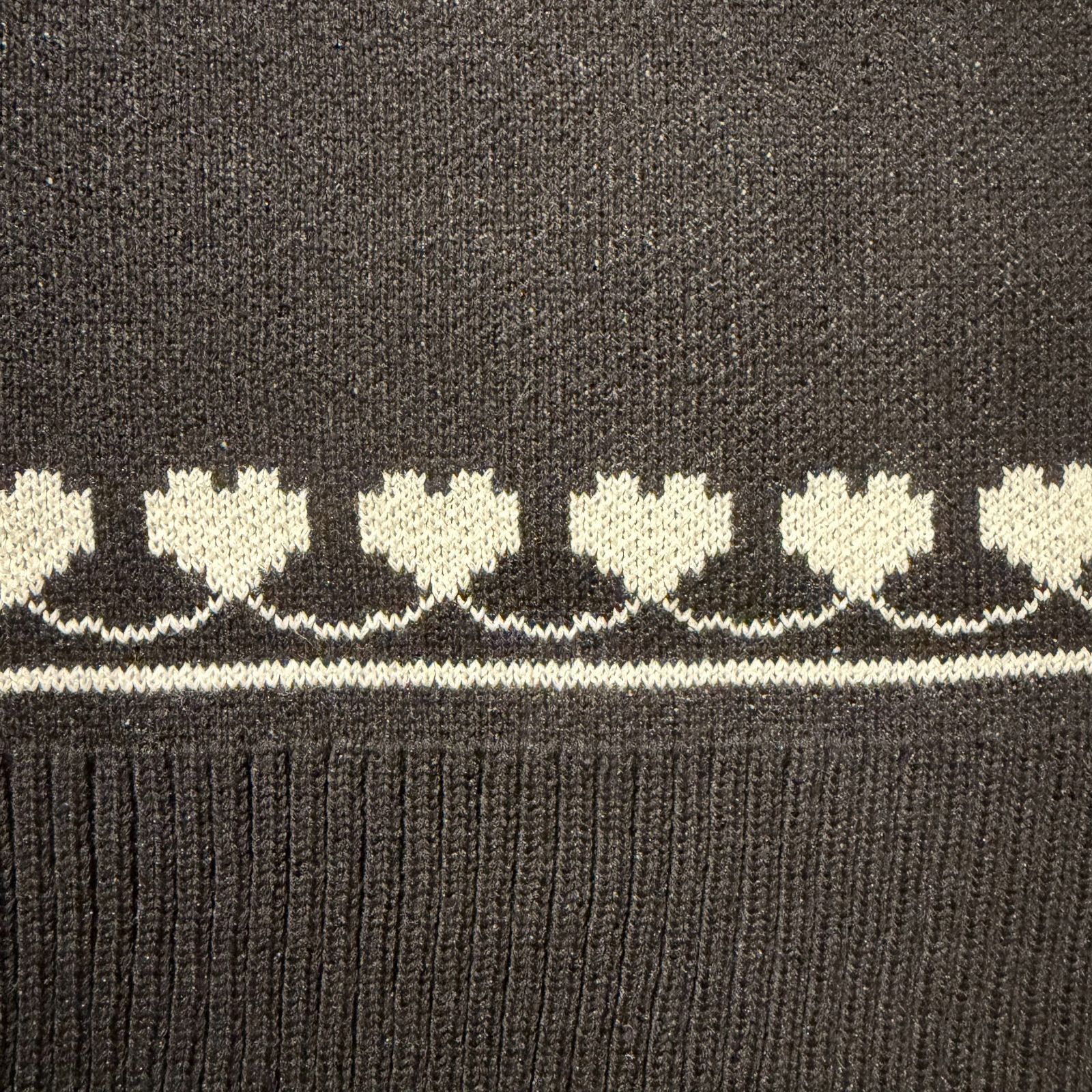 MYne Heart Pattern Cardigan ブラック L マイン MIHARAYASUHIRO