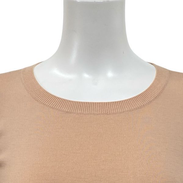 フォクシー Foxey プルオーバーニット 長袖 ラウンドネック サイドスリット ピンク系 毛100％ 38 M 9号 レディース S 5 Y 463