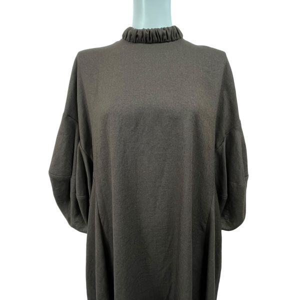 エンフォルド ENFOLD ロングワンピース 半袖 オーバーサイズ ダークブラウン 38 M～L 9号～11号 レディース S 5 Y 453