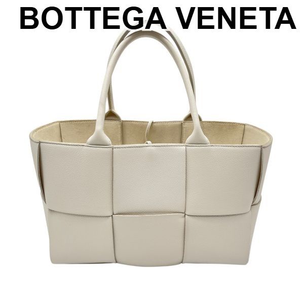 ボッテガヴェネタ BOTTEGA VENETA トートバッグ ザ アルコ トート マキシイントレチャート 白 レザー レディース S 5 Y 459