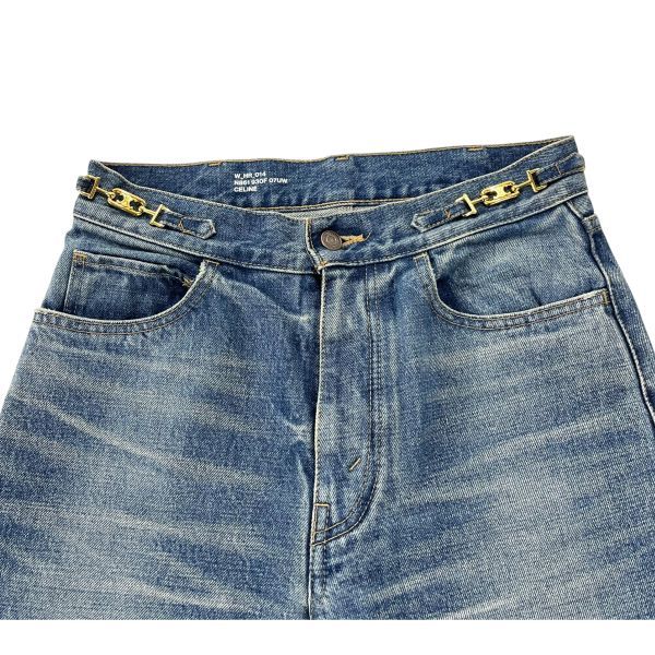 ○ セリーヌ CELINE デニム マーガレット ジーンズ チェーンディテール