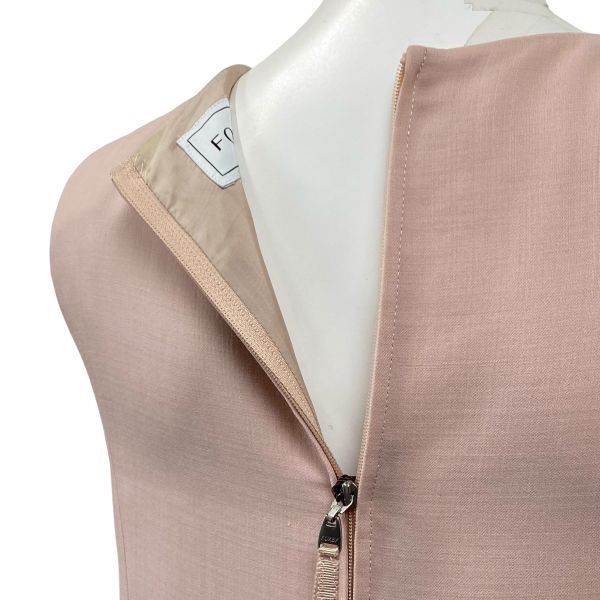 ◇ フォクシー Foxey ひざ丈ワンピース ノースリーブ クルーネック