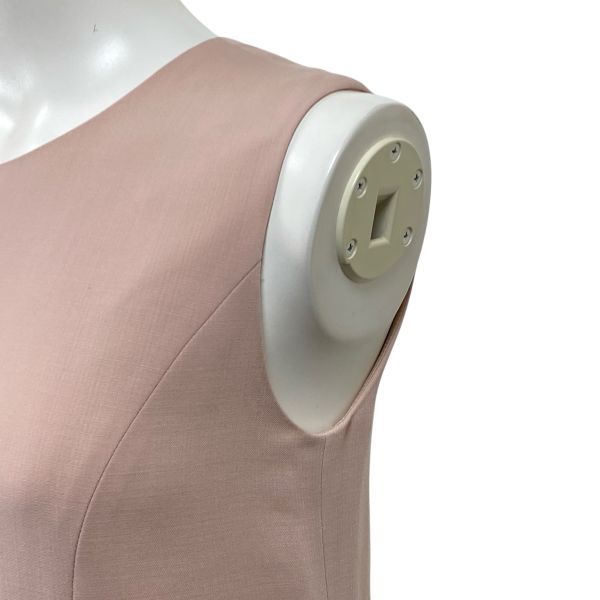 【美品】FOXEY 膝丈ワンピース ゴブラン織 ベージュ ノースリーブ 38 美品 FOXEY NEW YORK フォクシーニューヨーク ドレス フレアワンピース