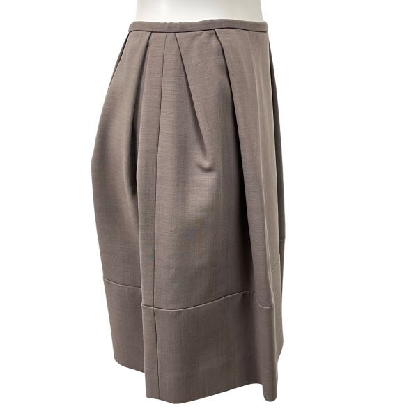 フォクシー Foxey スカート 膝丈 シンプル ブラウン ウール 毛98％ 38 M 9号 レディース S 5 Y 442