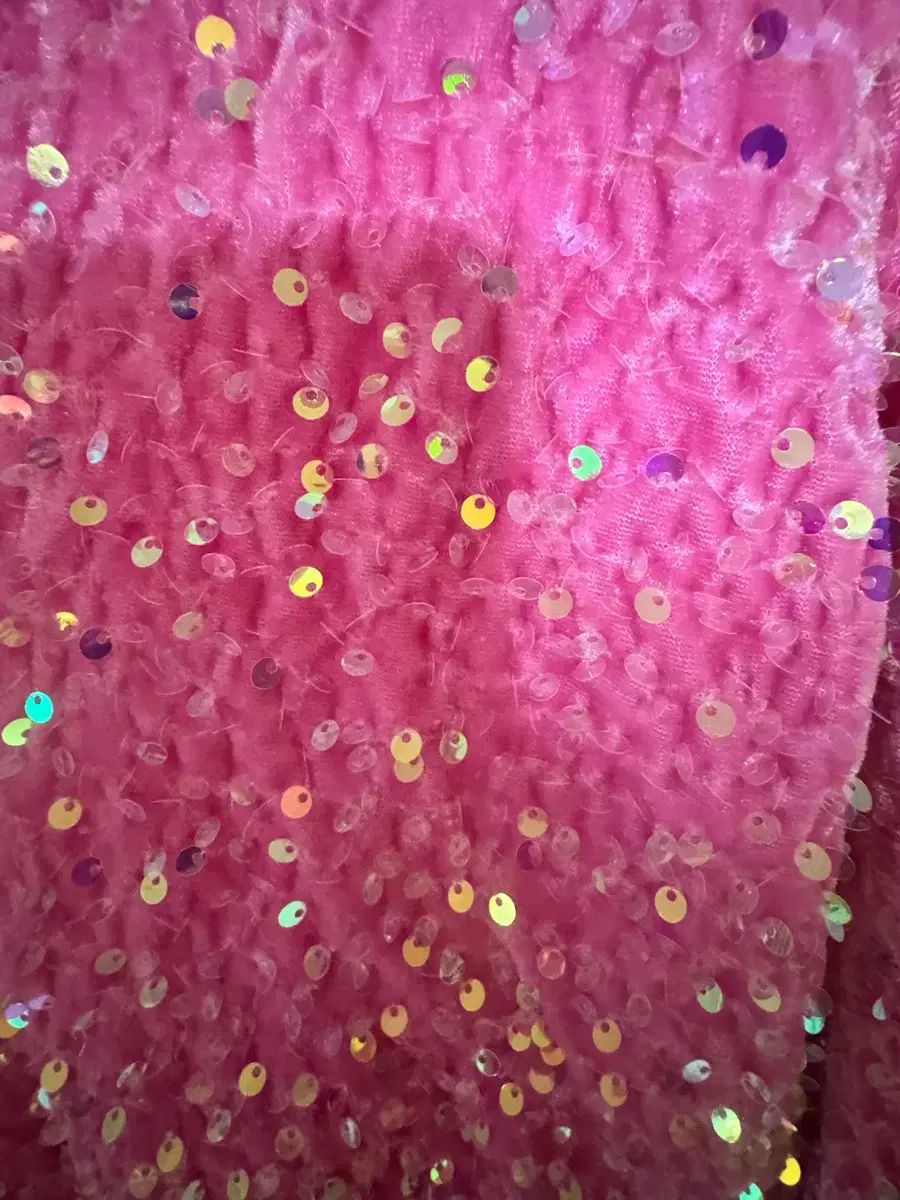  ピンク スパンコール 長袖 Tシャツ 長袖 Tシャツ カットソー