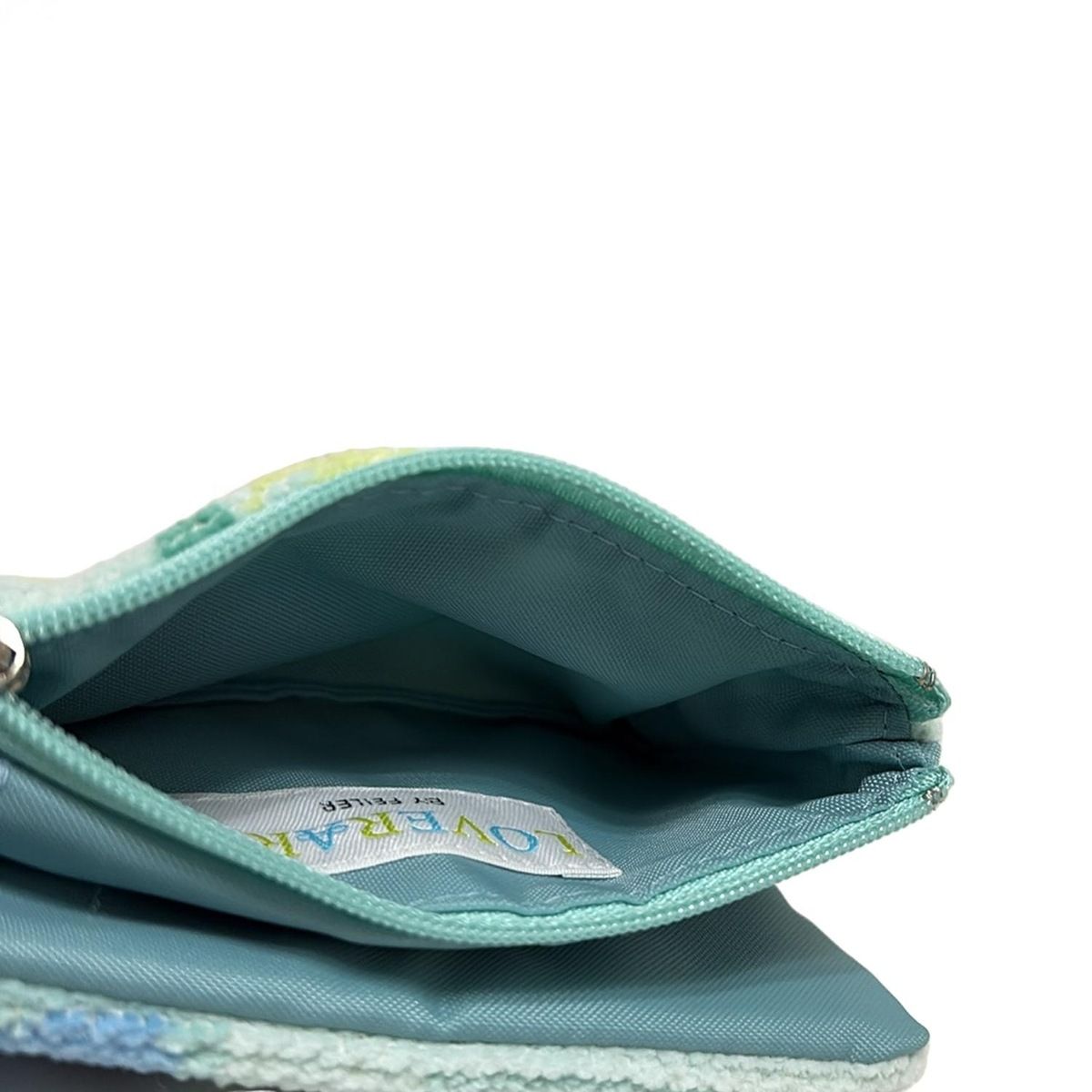  FEILER フェイラー 2つ折り財布 - ライトブルー×白×黒 ポケットティッシュケース付き パンダ LOVERARY 二つ折り財布 折り財布