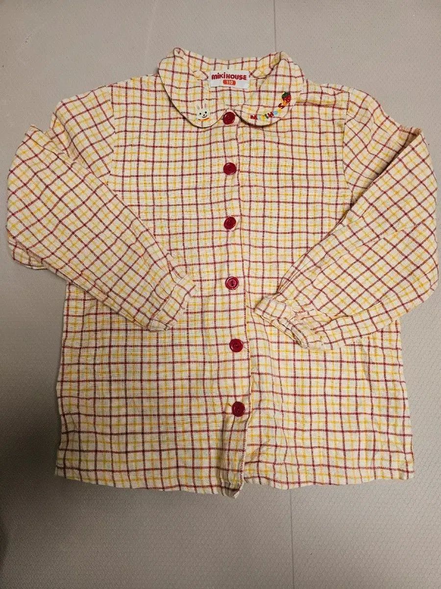 ミッキーハウス CHECK シャツ 110 状態良し