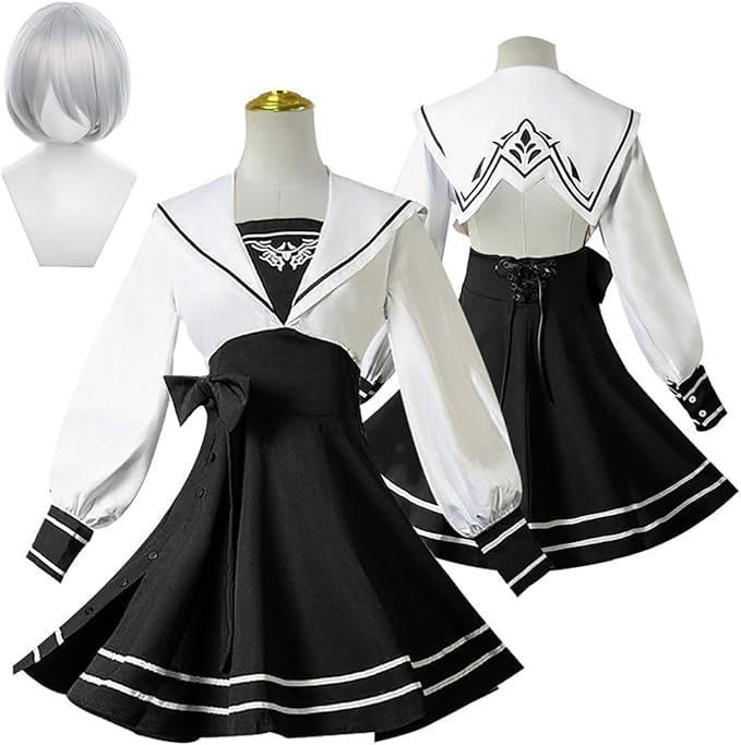 ニーアオートマタ コスプレ衣装 2 B ヨルハ二号B型 コスチューム 同人 JK制服 学院風 水手服 cosplay 変身 仮装 変装 アニメ 祭り