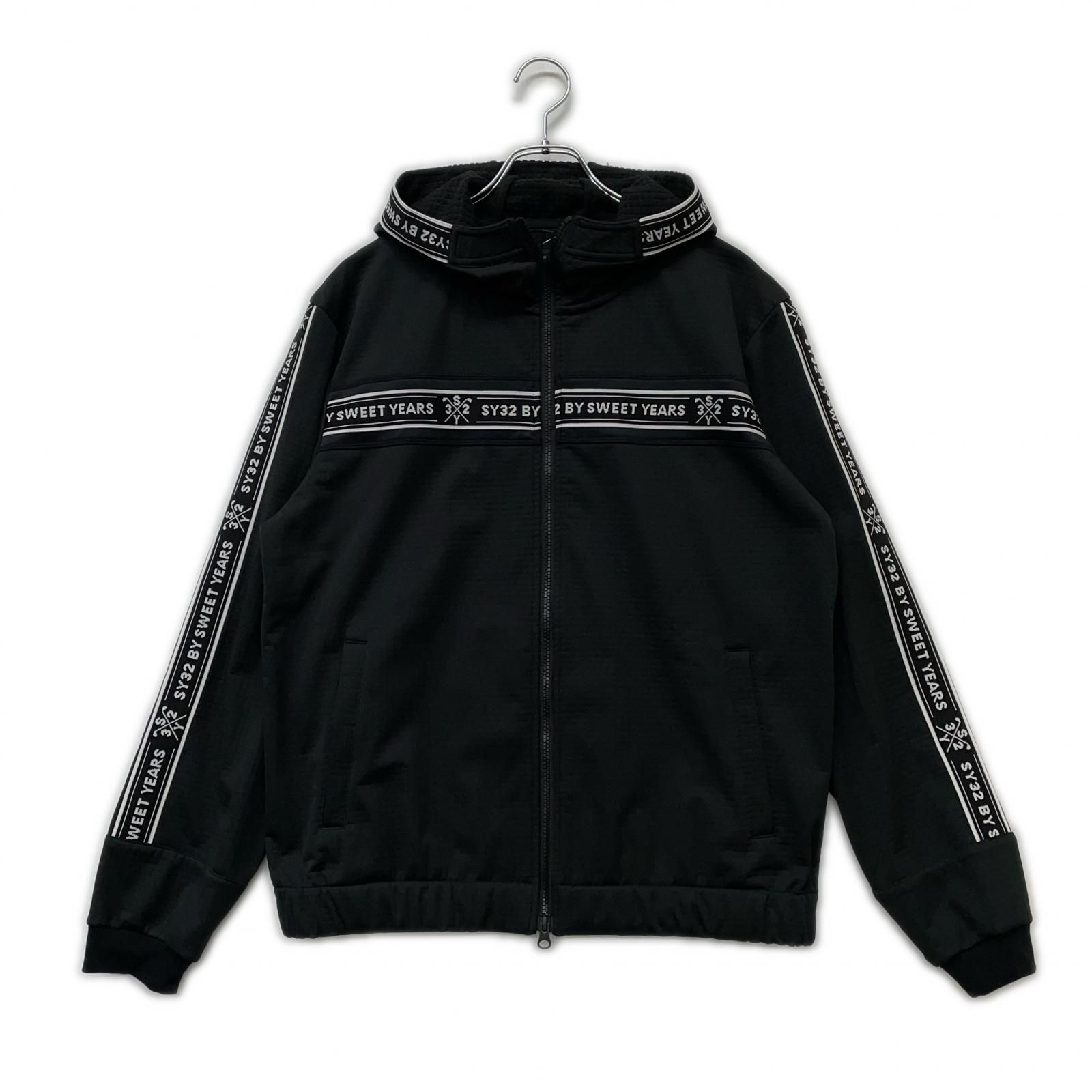 メンズ エスワイサーティトゥバイスィートイヤーズ SY 32 by SWEET YEARS フルジップアウター L ブラック 黒 防風 裏起毛 裾ゴム ダブルジップ