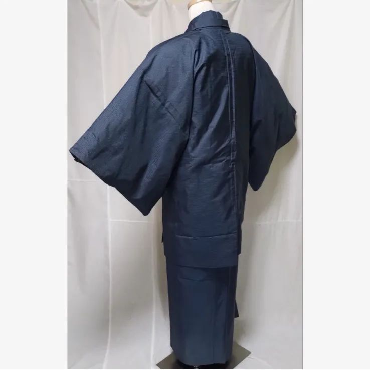 男性着物 正絹本場大島紬 アンサンブル 100亀甲総詰めフルセット⑭