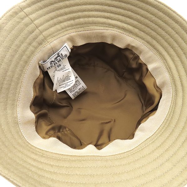 専用【新品未使用】HERMES カシミア ハット バケハ エルメス HERMES ハット ラウル ライン バケットハット カシミヤ