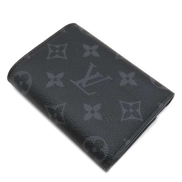 ルイヴィトン LOUIS VUITTON 三つ折り財布 ヴィクター ウォレット レザー モノグラムエクリプス シルバー金具 黒 コンパクトウォレット M 12598 RFID 箱