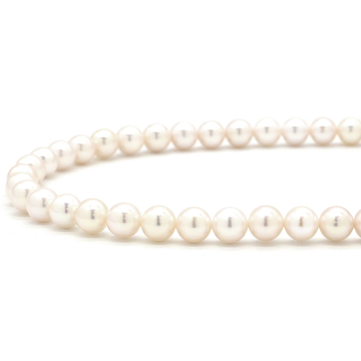 ネックレス パール パールホワイト 真珠 あこやパール フォーマル 一連 750 アコヤ真珠 42.5 cm ラウンドシェイプ