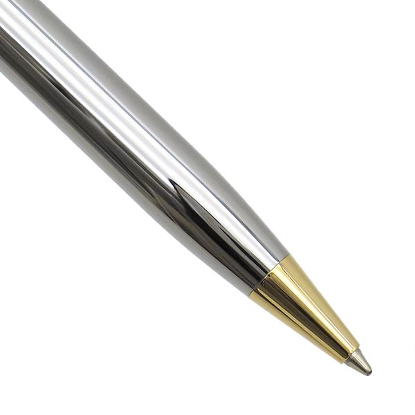 ティファニー Tiffany Co ボールペン クラシック Tクリップ メタル GP シルバーXゴールド 黒インク 筆記 済み 箱