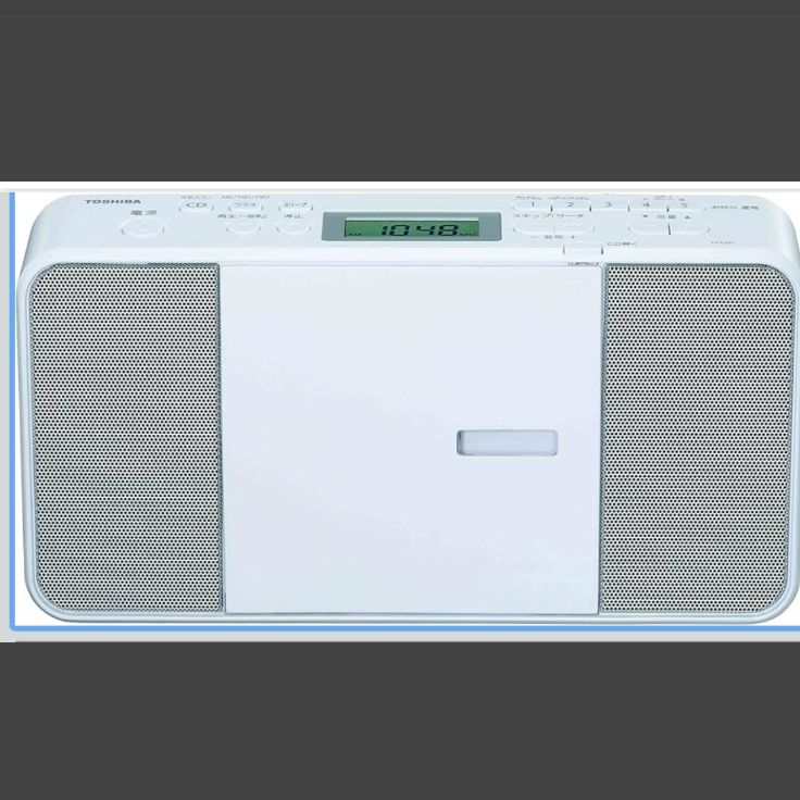 TOSHIBA 東芝 CDラジオ TY C 251 W コンパクト スリム ボディー 縦型 ワイドFM 対応 外形寸法 280 149 63 mm 質量 約1 2 kg