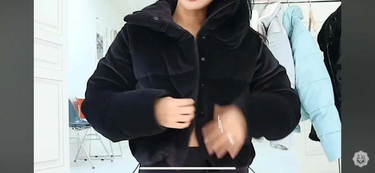 アロ alo ゴールドラッシュ ベロア パファー ダウン